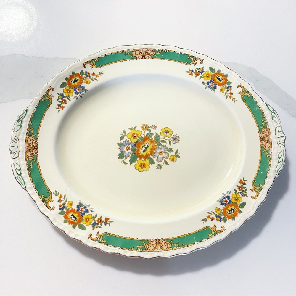 ✨Stunning Vintage Grindley England Floral Oval Serving Platter